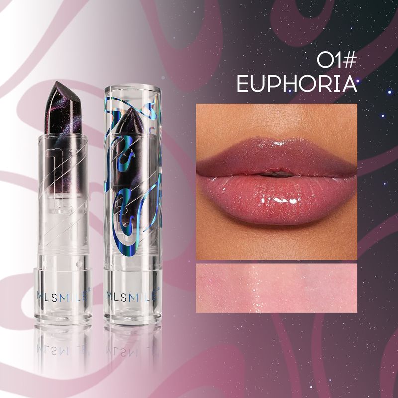 MLSMILE Lippenstift mit Galaxie-Muster, glitzernd, antihaftbeschichtet, Katzenaugen-Lippenstift mit Temperaturwechsel, 4 Farben_voghion.com