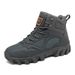 High-Top-Stiefel für Herren im Freien, rutschfest, mit Schnürung, dicke Sohle, strapazierfähig, Stiefeletten für Herren, lässig, bequem, atmungsaktiv, Wanderschuhe_voghion.com