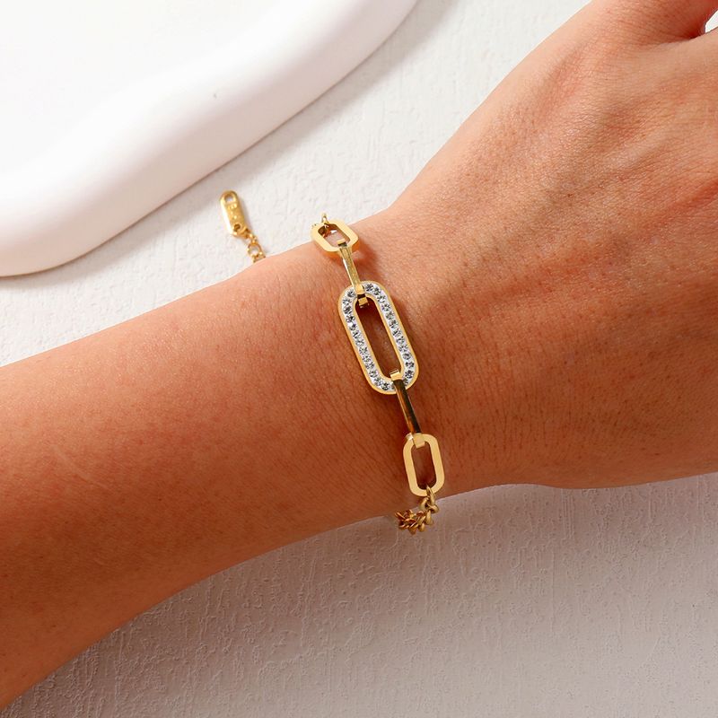 Bijoux pour femmes, collier simple et tendance, fait à la main, chaîne en acier inoxydable, bracelet rétro plaqué or K_voghion.com