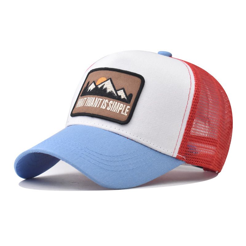 New Mountain Animal Net Embroidered Baseball Men's And Women's Street Dance Personalized Colored Duck Tongue Hat_voghion.com
