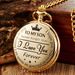 TO MY SON Engraved Vintage Commemorative Quartz Gifts Pocket Watch Round To Work Daily Birthday Anniversary Valentine's Day Gifts_voghion.com