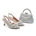 New Women's Banquet Shoe Bag Set Handmade leaves decorated wine glasses and party evening shoe bag set_voghion.com
