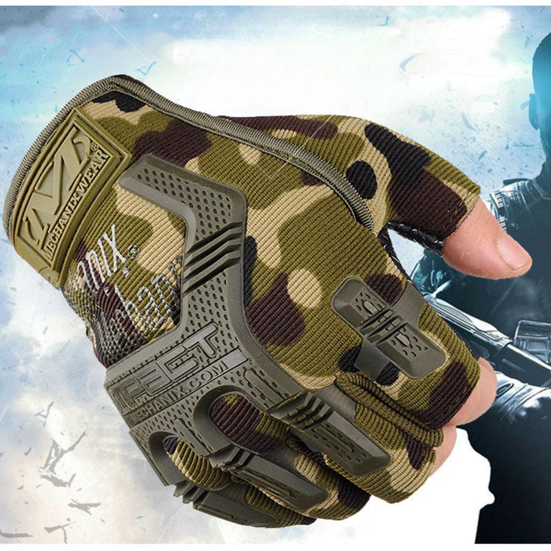 Advanced Tactical Outdoor Sports Half Finger Professional Cycling Anti-Slip Fitness Wear-Resistant Military Fan Rock_voghion.com