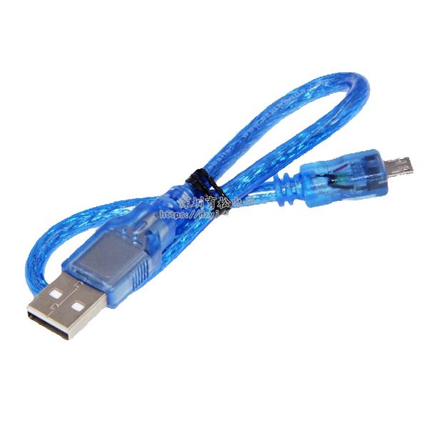 Cavo di ricarica USB per cellulare Micro Data 5p blu da 30 cm di qualità imbattibile_voghion.com