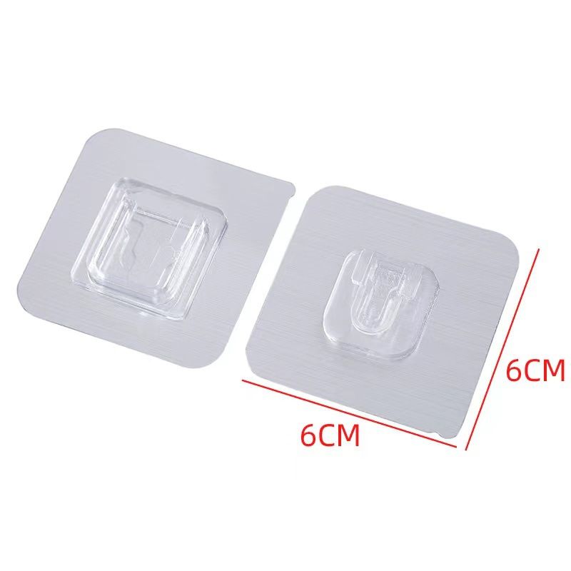 10 Pairs Double Sided Adhesive Wall Hooks Hanger Waterproof Transparent Suction Cup Storage Hook for Kitchen Bathroom_voghion.com