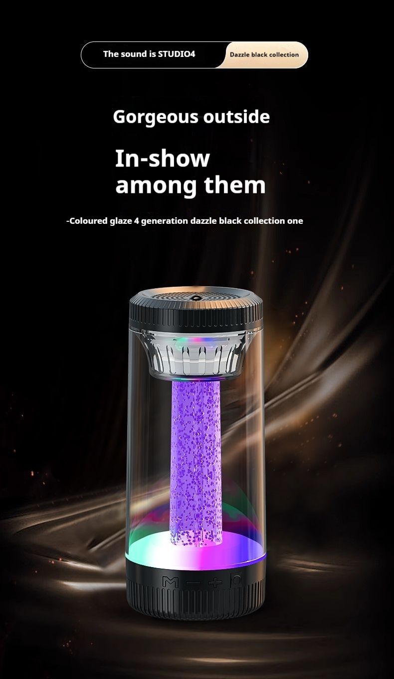 New Bluetooth Speaker, Bedroom Bass Cannon, Colorful Atmosphere Lighting, High Sound Quality, Large_voghion.com