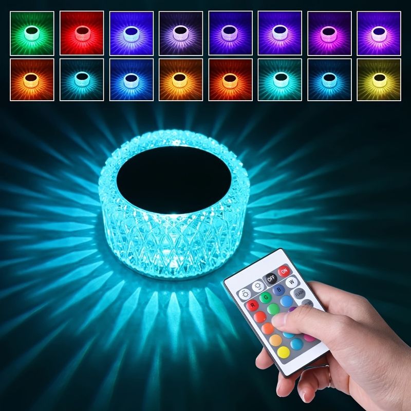 Bunte Kristall Kreative Dimmbare Lade Touch Bar Atmosphäre Licht Schlafzimmer Bettkopf Nachtlicht Schreibtisch Lampe_voghion.com