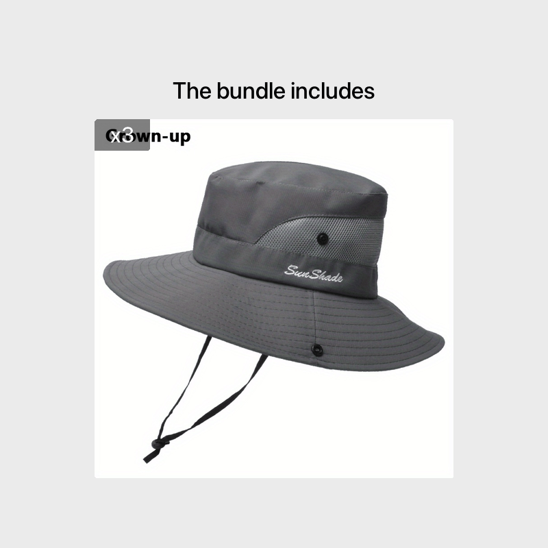 Sombrero de verano de color caramelo, transpirable, plegable, con cola de caballo, protector solar, protección UV, sombreros Boonie, sombrero de playa para viajes_voghion.com