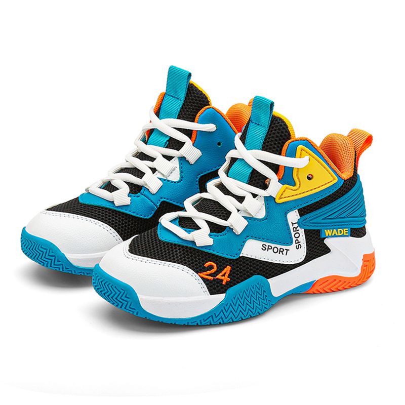 Outdoor Kids Snes 5-16Years Boys Basketball Shoes 2024 Fashion Children's Soft Sole Breathable Running & Walking_voghion.com