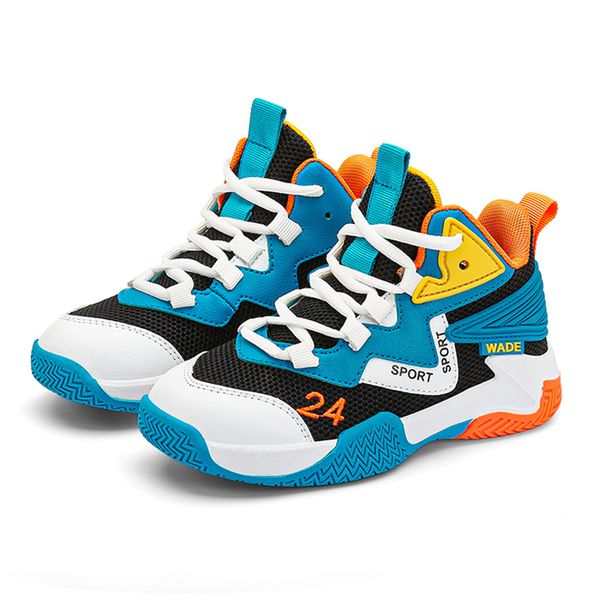Outdoor Kids Snes 5-16Years Boys Basketball Shoes 2024 Fashion Children's Soft Sole Breathable Running & Walking_voghion.com