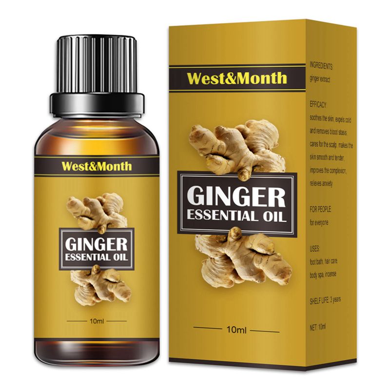 Óleo de gengibre natural, óleos essenciais de emagrecimento, queima de gordura, perna, cintura, óleo de massagem fino, corpo inteiro, óleos de massagem de plantas antienvelhecimento_voghion.com
