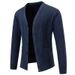 Men's Clothing Fleece-Lined Knit Cardigan Sweater Warm Winter V-Neck Pullover For Casual & Stylish Outfits (Available In 5 Classic Colors & 4 Sizes)_voghion.com