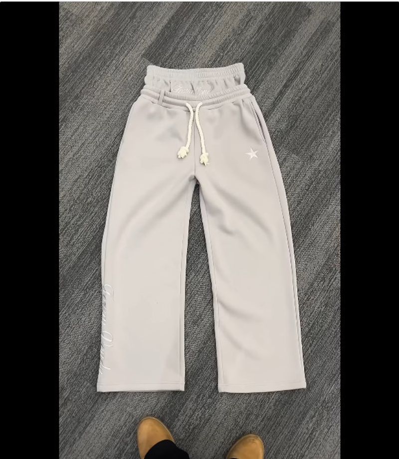 Men & Women's Trendy High-Waisted Sweatpants - Loose Fit Wide Leg Joggers With Drawstring, European & American Style_voghion.com
