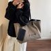 Large Capacity Canvas For Women Summer Versatile 2025 New Casual Shoulder Textured College Student Class Tote Bag_voghion.com