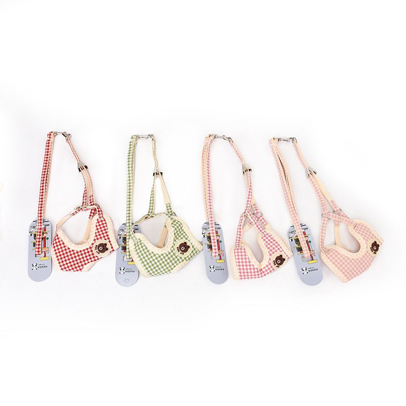 Internet Celebrity Breathable Harness Pet Cartoon Mesh Dog Walking Leash Printed_voghion.com