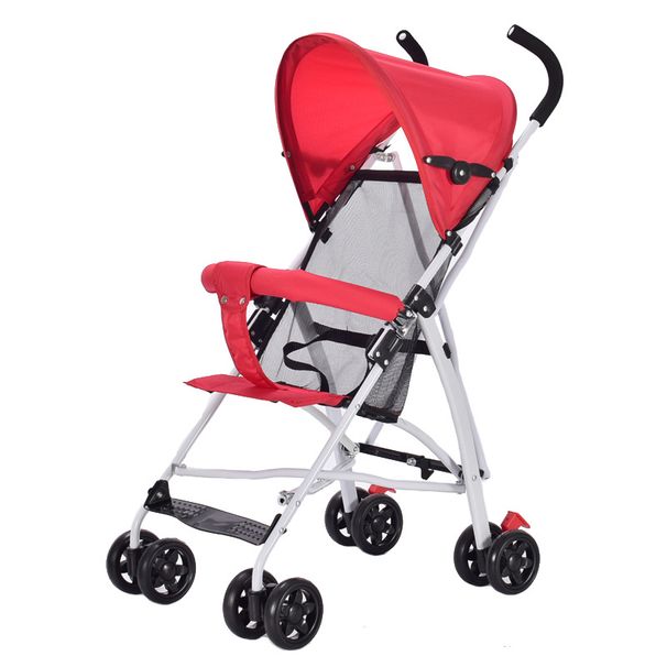 Poussette parapluie légère et pliable pour bébé, poussette parapluie simple pour bébé, les enfants peuvent s'asseoir et se promener, artefact pour bébé, frein absorbant les chocs, voyage_voghion.com