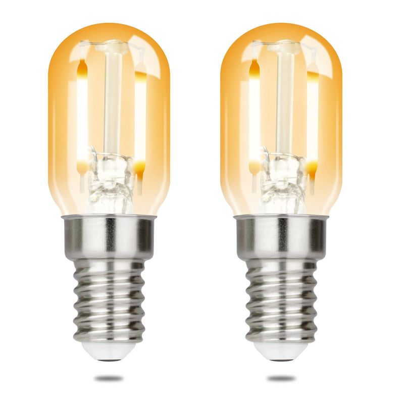 2ER E14 LED WarmWeiß Glühbirne - T22 Vintage LED Lampen 2W Edison Sockel Birne 2700K Warmweiß Leuchtmittel Energiesparlampe Nicht Dimmbar Light Bulb_voghion.com