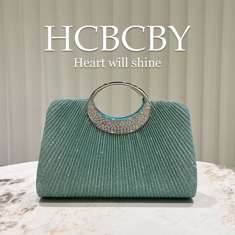 ​Mint Green Glitter Stripe Evening Bag - Elegant Tote & Clutch Bag For Women (Stylish Party Purse, Perfect For Special Occasions)​_voghion.com