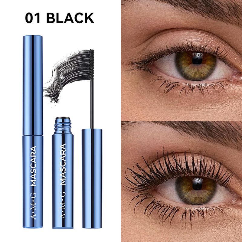 AMG Bendable Deep Blue Mascara - Waterproof Volumizing Curling Lengthening Smudge-Proof Mascara_voghion.com