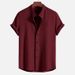 Clothing 2024 Summer New Short Sleeve Solid Color Men's Shirt Top_voghion.com