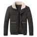 Men's clothing cotton-padded coat men's fashion thickened warm coat sherpa lapel jacket trendy cotton-padded coat _voghion.com