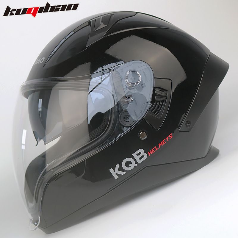 KQIBOO Dual Visor Motorcycle Full Face Helmet With Drinking System, 3C Certified, Lightweight, Bluetooth Intercom Compatible,_voghion.com