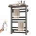 SIOYIE Heated Towel Rack With Shelf And Wi-Fi App Control, 8 Bars Electric Wall Mounted Towel Warmer With Timer & Adjustable Temperature, Low Carbon Steel, Plug-in/Hardwired, Gray_voghion.com