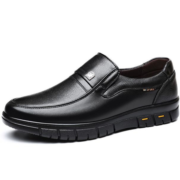 2025 Top Layer Cowhide Car Men's Casual Sole Soft Genuine Leather Slip-On Lazy Shoes Comfortable_voghion.com