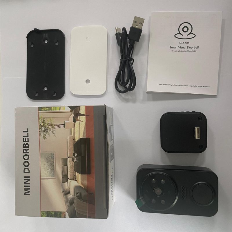 Ulooka intelligent visuell Dierklack m8 High-Definition Nuetsvisioun Ferniwwerwaachung Zweiwege-Intercom Heem Dierklack_voghion.com