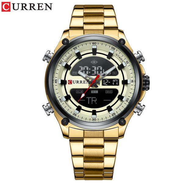 Men's Digital Sports Watch With Large Round Dial, Water Resistant, Alarm, Calendar, Week Display - Casual Quartz Wristwatch_voghion.com