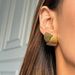 Ins Simple Real Gold Electroplated Titanium Steel Retro Flamingo Earrings_voghion.com