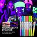 SHCOETY Colorful Fluorescent Pearlescent Eyeliner - Fine Shimmer Glow Liquid Eyeliner For Face Painting - Waterproof & Sweatproof_voghion.com