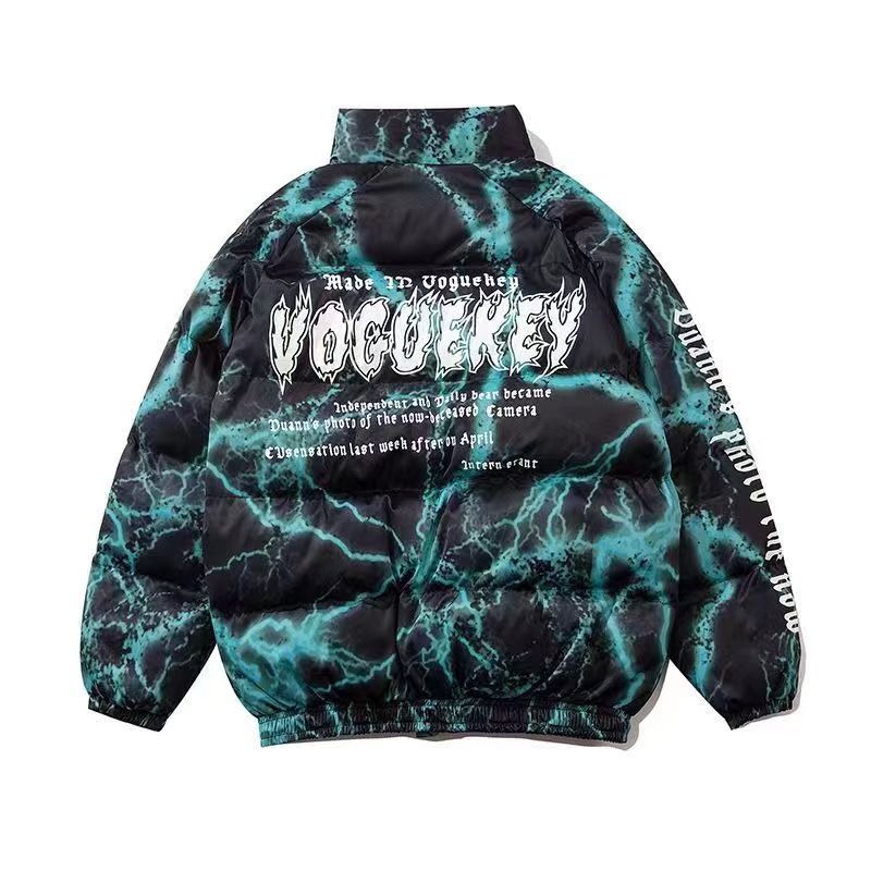Men's Clothing Society Fashion Brand 2022 Autumn and Winter New Men and Women Couple American Street Style Oversiz Hand stuffed Cotton ..._voghion.com