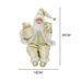 Sitting Santa Claus Plush Figurine Vivid Appearance Cute Doll Ornaments For Christmas Table Fireplace Mantel_voghion.com