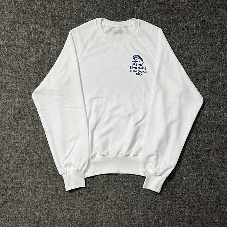 Beauty Goddess Graffiti Letter Printing Simple Casual Retro Terry Men's Sweater_voghion.com