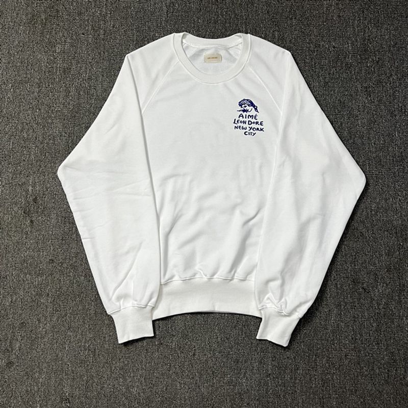 Maglione da uomo in spugna retrò casual semplice con stampa di lettere Graffiti della dea della bellezza_voghion.com