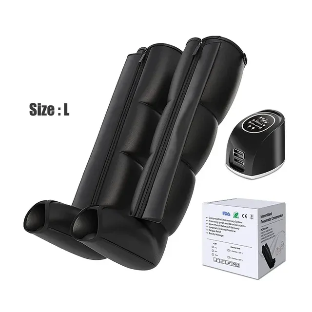 4 hålrum 360° stövlar för idrottare lindra muskelömhet och smärta Luftkompression Benmassage Knämassage_voghion.com