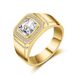 MJZ034 Simulated Square Diamond, Full Arm Set, Wealthy Diamond Ring, Trendy Men's Wide Version, Large Ring_voghion.com