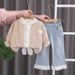 Baby Mädchen Trendy Frühling Outfit 2025 Frühling Und Herbst Neue Stil Für Kleine Mädchen, Mesh Bogen Strickjacke Jacke, Mädchen_voghion.com