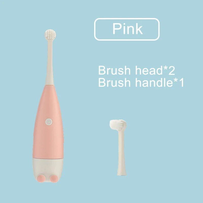 Children Electric Toothbrush Sonic Vibration Motor Gum Friendly Whitening Teeth Bristles IPX5 Wterproof Dental Care Oral_voghion.com