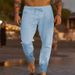 Unbeatable Quality New Men's Solid Color Drawstring Cotton Linen Loose Beach Casual Pants_voghion.com