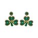 St. Patricks Day grüne Klee Ohrringe modische Persönlichkeit übertriebenes Design Damen Ohrringe_voghion.com