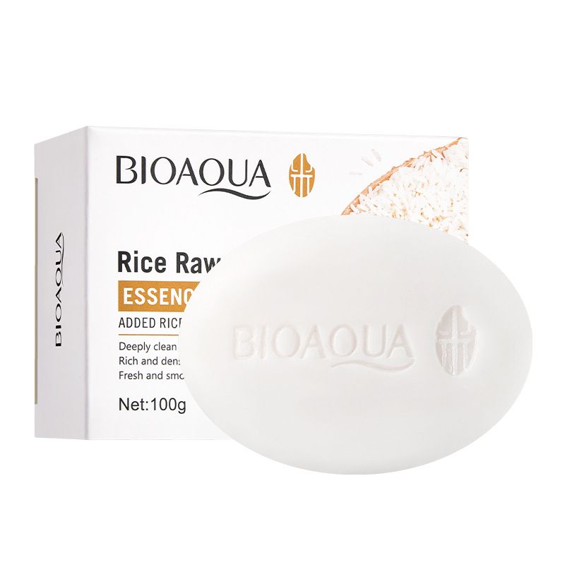 BIOAOUA Contrôle de l'huile de lait originale de riz, nettoyant pour le visage, savon de douche, huile essentielle, lot de savon fait main_voghion.com
