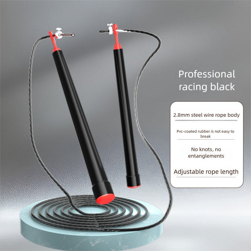 Corda per saltare in filo d'acciaio, regolabile, speciale per il fitness, per test di velocità e brucia grassi, per studenti_voghion.com