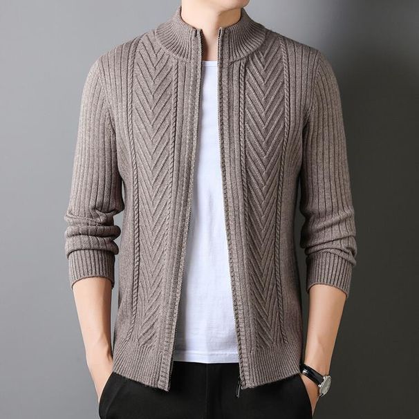 Men's Clothing New winter casual men's sweater cardigan long sleeve business gentleman half turtleneck men's knitted sweater_voghion.com