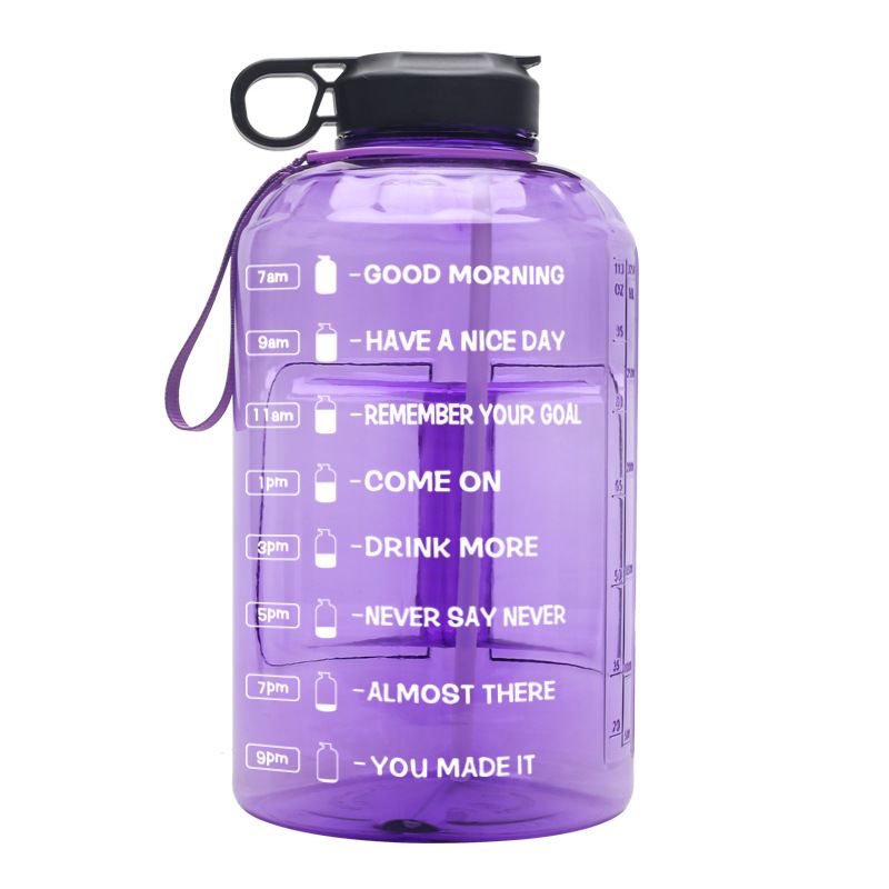 3.78l large capacity sports water bottle for easy handshaking 2200mlPETG plastic sports kettle_voghion.com