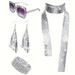 Set di accessori in maglia di alluminio per feste scintillanti, stile discoteca retrò anni '70, accessori in paillettes placcati in argento_voghion.com