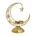 Portacandele a forma di mezzaluna: candelabro in metallo in stile mediorientale per decorazioni per la casa, matrimoni a tema arabo e interni boho_voghion.com