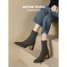 Bottes à talons hauts en cuir véritable pour femme, nouvelles bottes d'automne et d'hiver en cuir de vache élastique, fines et polyvalentes, à la mode coréenne_voghion.com