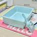 Semi-Enclosed Toilet Square Tray With Scoop Pet Store Cat Litter Box_voghion.com